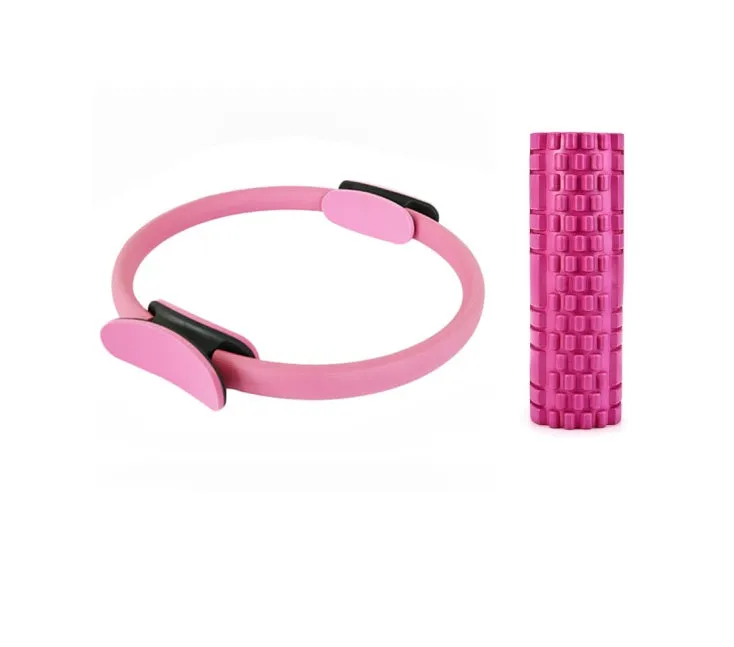 Purple fitness magic circle foam roller 38cm diameter 3.5cm thick FRP material
