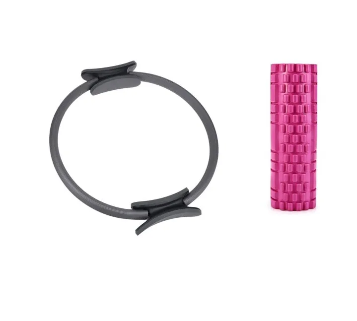 Purple fitness magic circle foam roller 38cm diameter 3.5cm thick FRP material