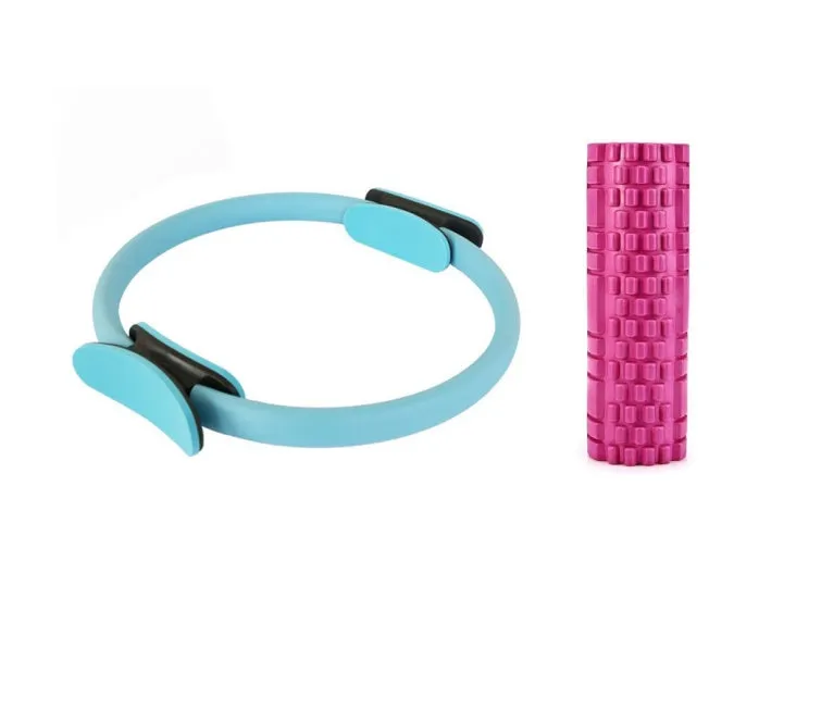 Purple fitness magic circle foam roller 38cm diameter 3.5cm thick FRP material