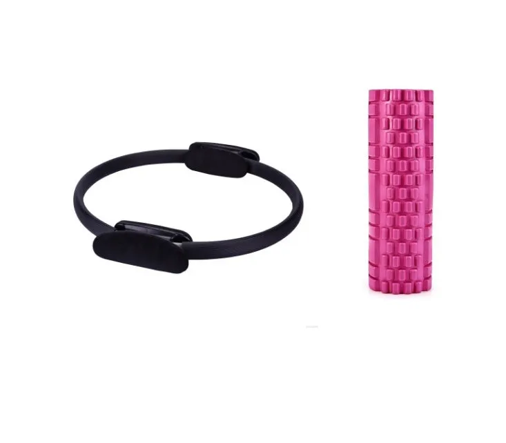 Purple fitness magic circle foam roller 38cm diameter 3.5cm thick FRP material