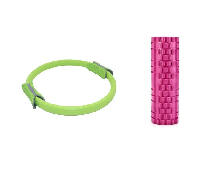 Purple fitness magic circle foam roller 38cm diameter 3.5cm thick FRP material