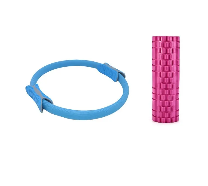 Purple fitness magic circle foam roller 38cm diameter 3.5cm thick FRP material