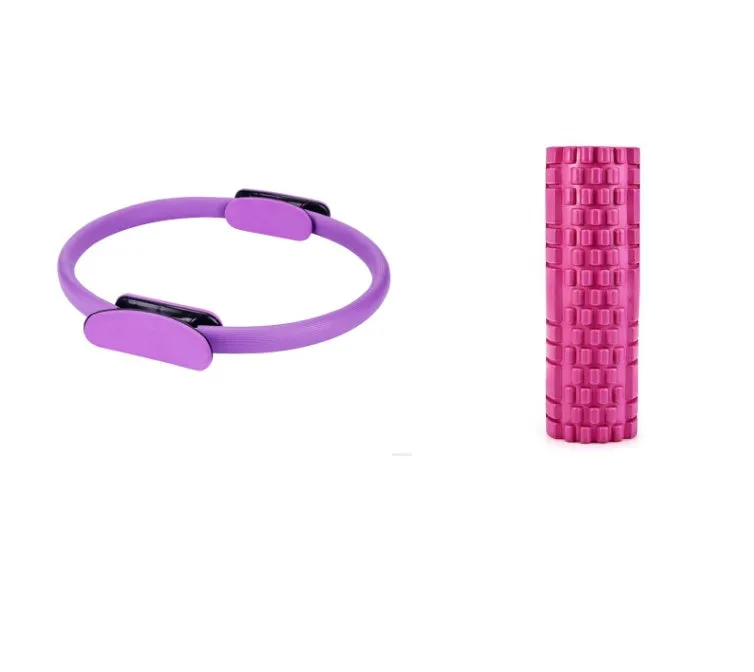 Purple fitness magic circle foam roller 38cm diameter 3.5cm thick FRP material
