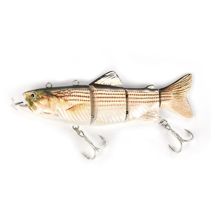 14cm ABS fishing lure with 8-segment body and realistic 3D eyes