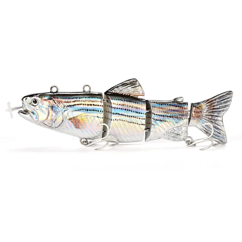14cm ABS fishing lure with 8-segment body and realistic 3D eyes