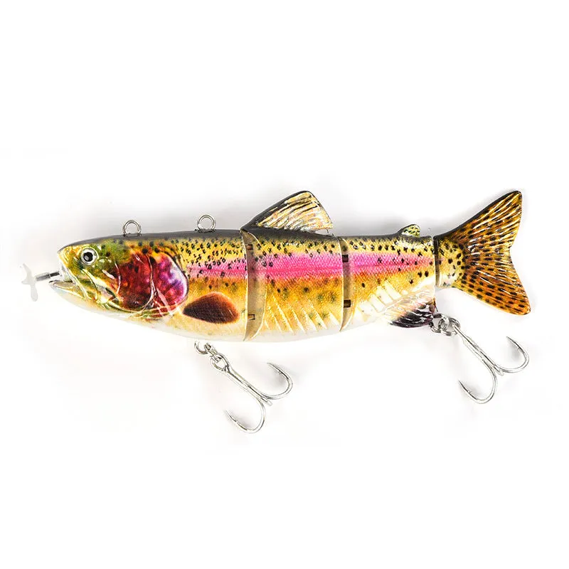 14cm ABS fishing lure with 8-segment body and realistic 3D eyes