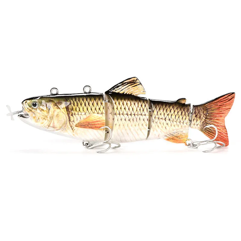 14cm ABS fishing lure with 8-segment body and realistic 3D eyes