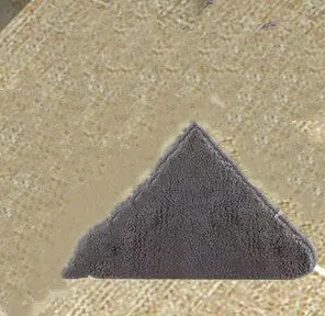 Pearl White triangle hand twist mop for ceiling cleaning with triangular head and multiple cloths