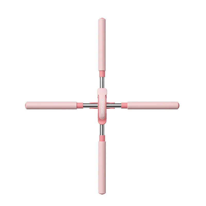 Adjustable yoga shoulder correction back stick in pink, blue, and green with 54-86cm range