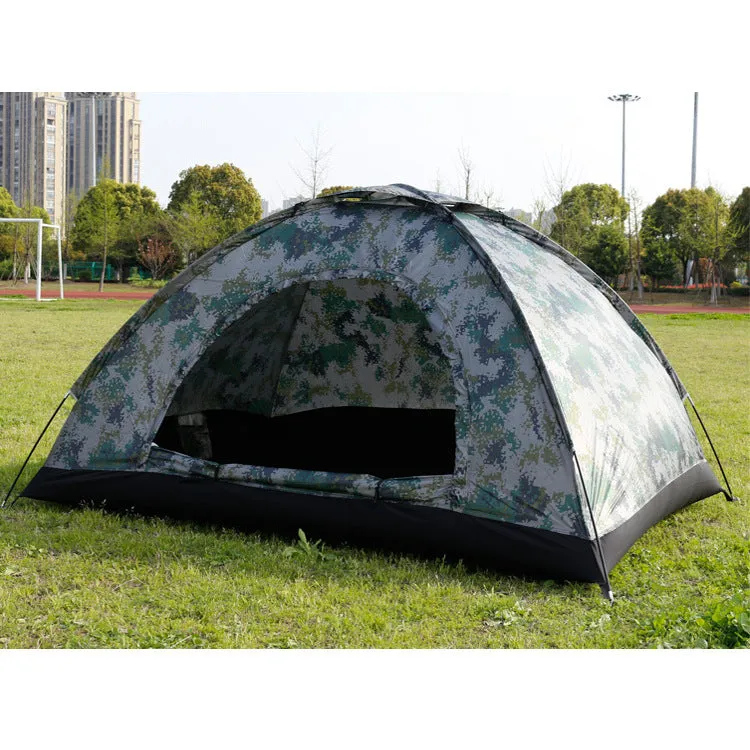 Outdoor travel tent 3-4 people camouflage mountaineering tent beach camping tent digital camouflage manual single layer