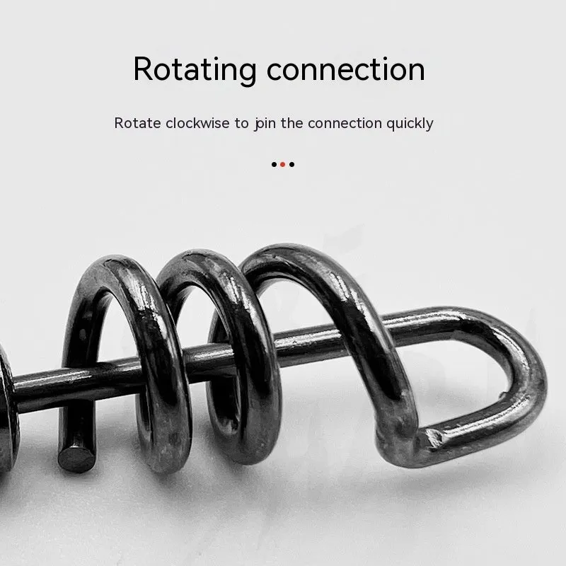 Stainless steel fishing swivel connector with 8-shaped ring design for quick terminal tackle attachment