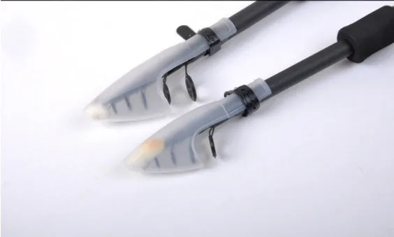 Carbon telescopic fishing rod with matte coating and stable reel seat, collapsed view