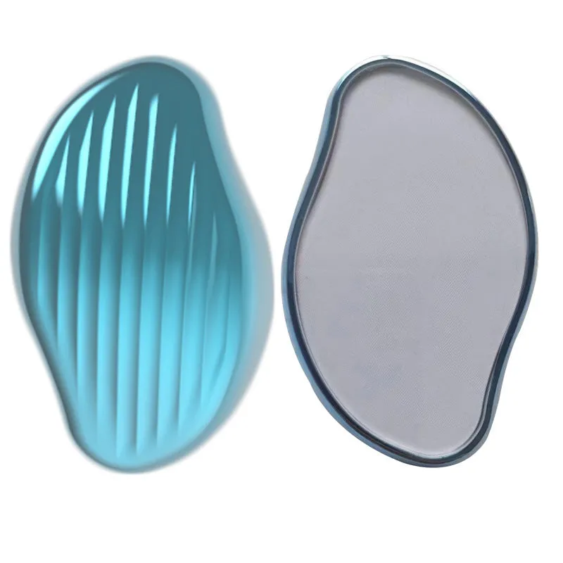 Manual glass hair removal device with nano crystal surface in matte finish for whole body shaving