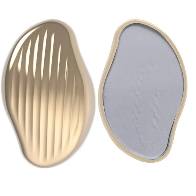 Manual glass hair removal device with nano crystal surface in matte finish for whole body shaving