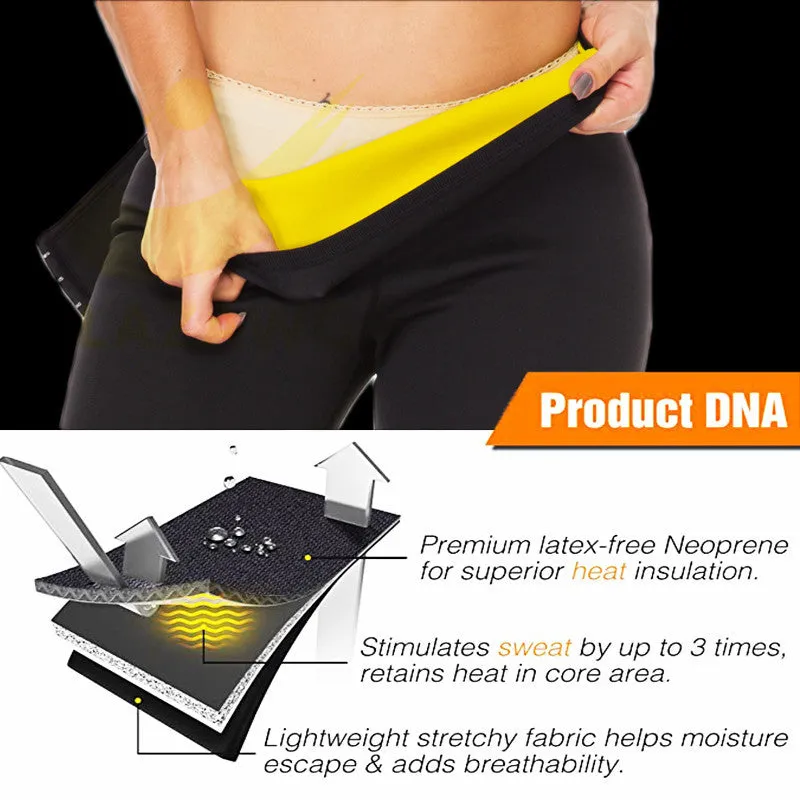 Black compression waist fitness yoga pants for women in Lycra acetate blend five-point length