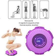 Twisting disc home fitness magnetic therapy in Meteor Purple with tension band option