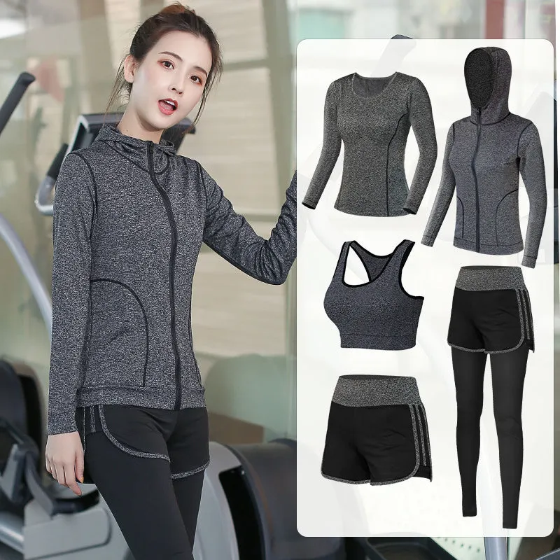 High elastic quick-dry polyester gym yoga top with built-in chest pad, available in multiple colours and sleeve lengths