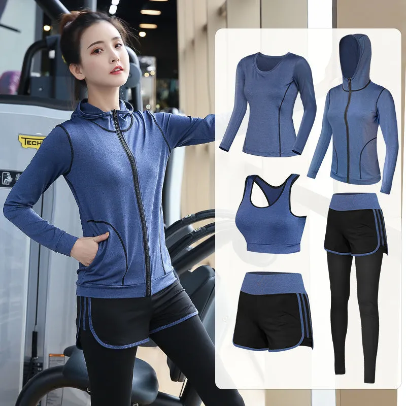 High elastic quick-dry polyester gym yoga top with built-in chest pad, available in multiple colours and sleeve lengths