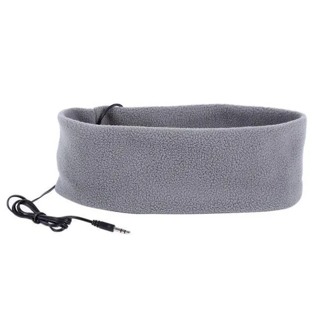 Sleep Phones headband with built-in flat speakers in black, unisex design, soft cotton fabric