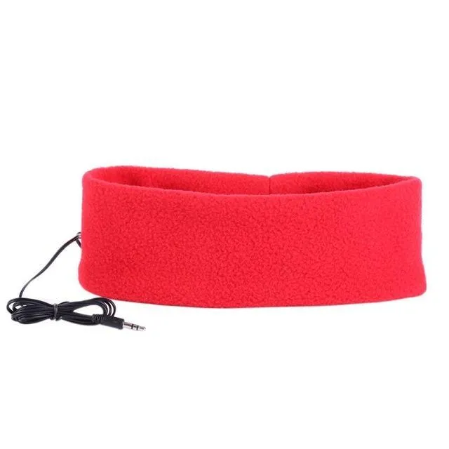 Sleep Phones headband with built-in flat speakers in black, unisex design, soft cotton fabric