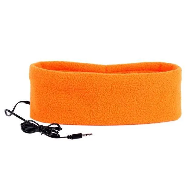 Sleep Phones headband with built-in flat speakers in black, unisex design, soft cotton fabric