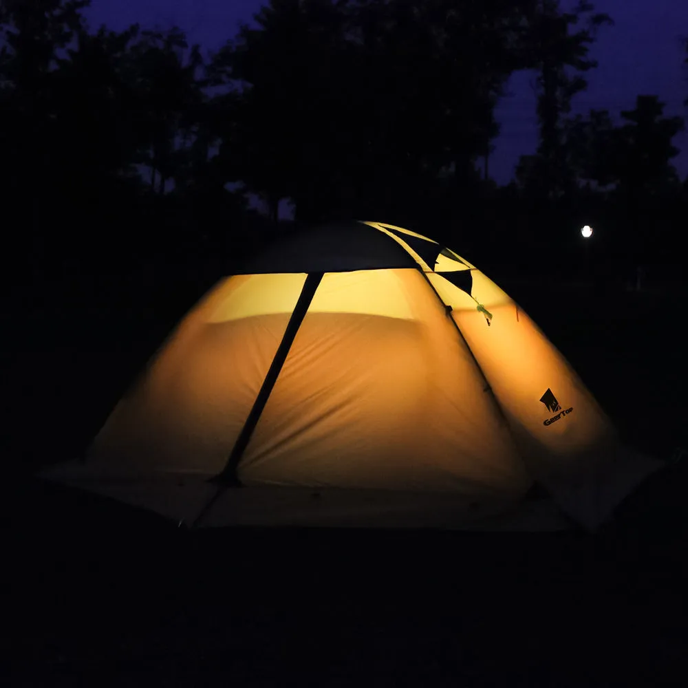 Outdoor folding tent in Army Green for summer camping with double-layer construction and 210x180 cm floor area