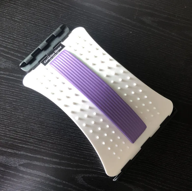 Magnetic spine stretcher in blue made from ABS and memory material for lumbar and cervical back pain relief
