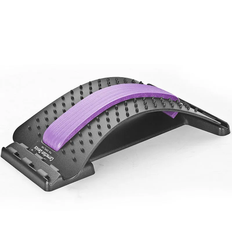 Magnetic spine stretcher in blue made from ABS and memory material for lumbar and cervical back pain relief