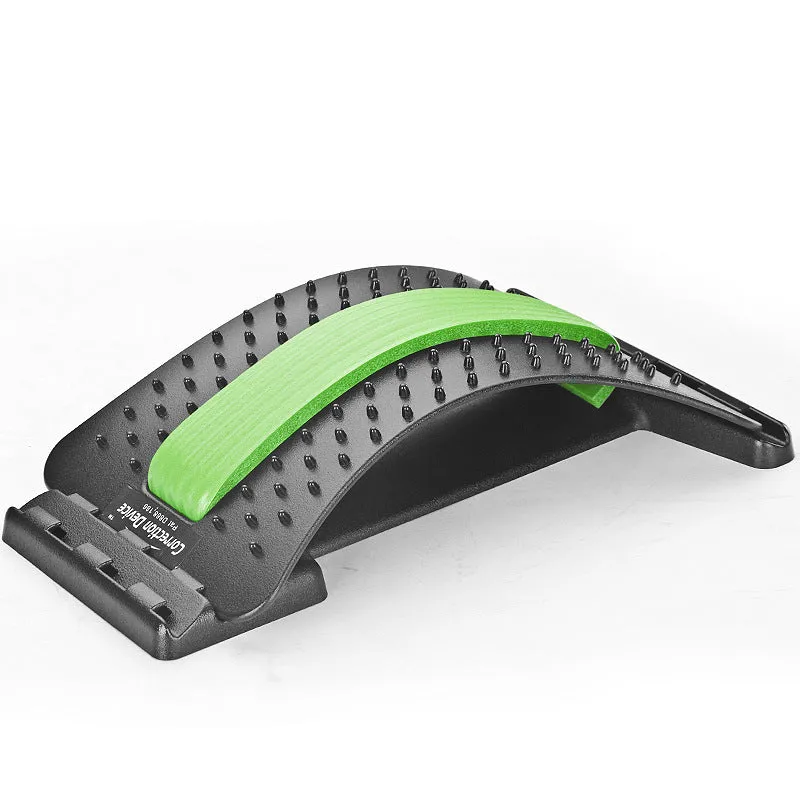 Magnetic spine stretcher in blue made from ABS and memory material for lumbar and cervical back pain relief