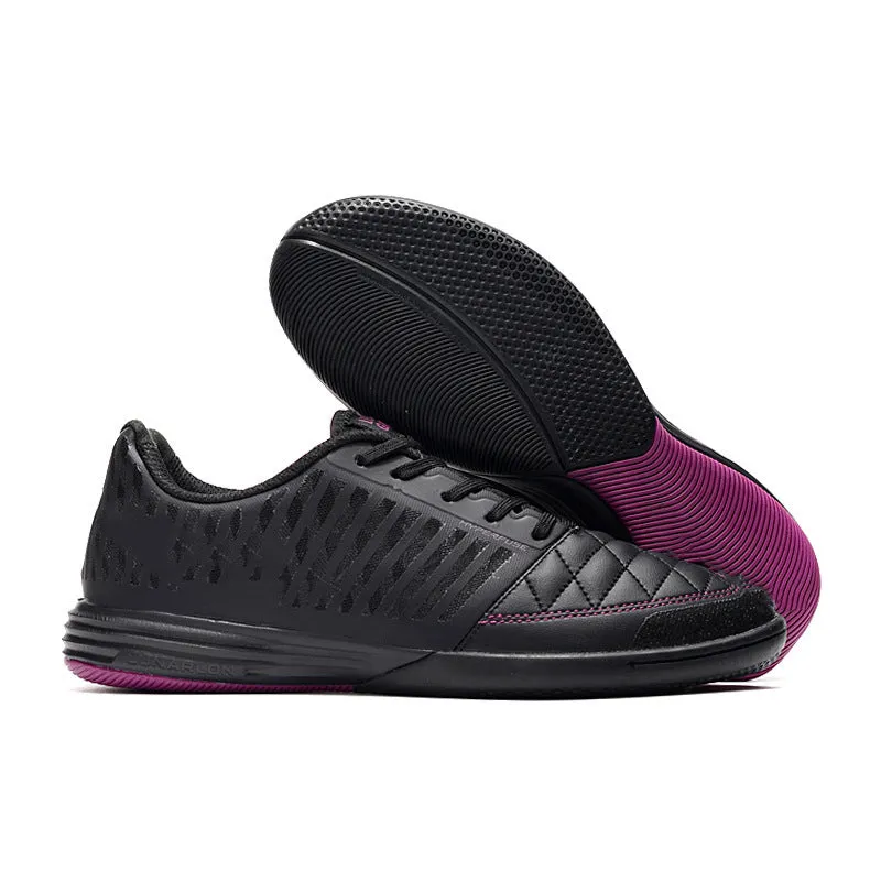 Mesh MD shock absorption training shoes flat bottom rubber sole front lace-up low top sneakers black and white red