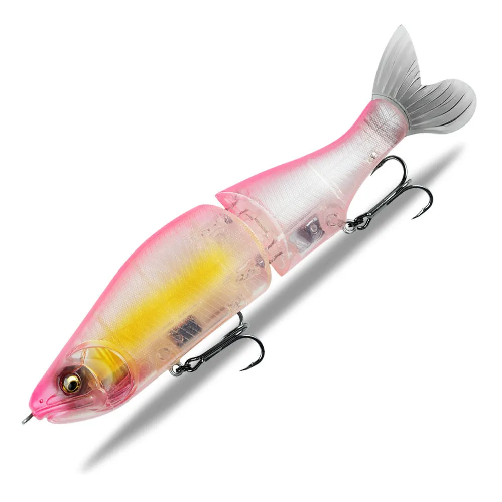 185mm plastic bass fishing swimming bait in one of fifteen colour options A through O.