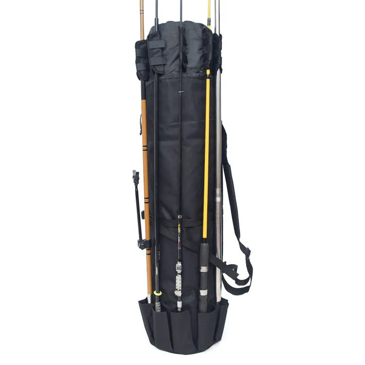 Cylindrical fishing rod bag made of Oxford cloth in army green, 116cm length, for sea fishing gear