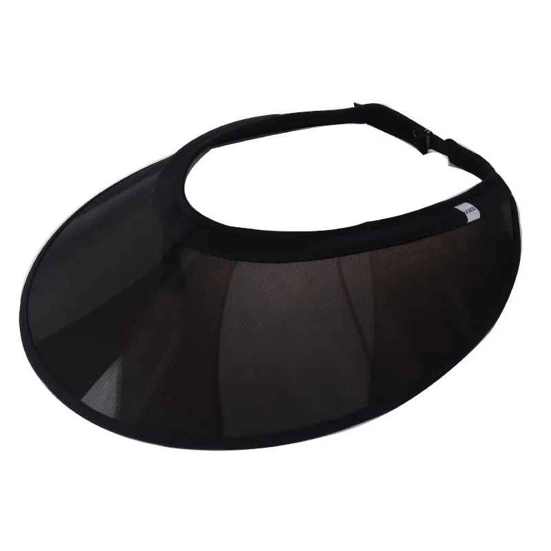 Black PVC outdoor riding helmet with sun visor for equestrian use
