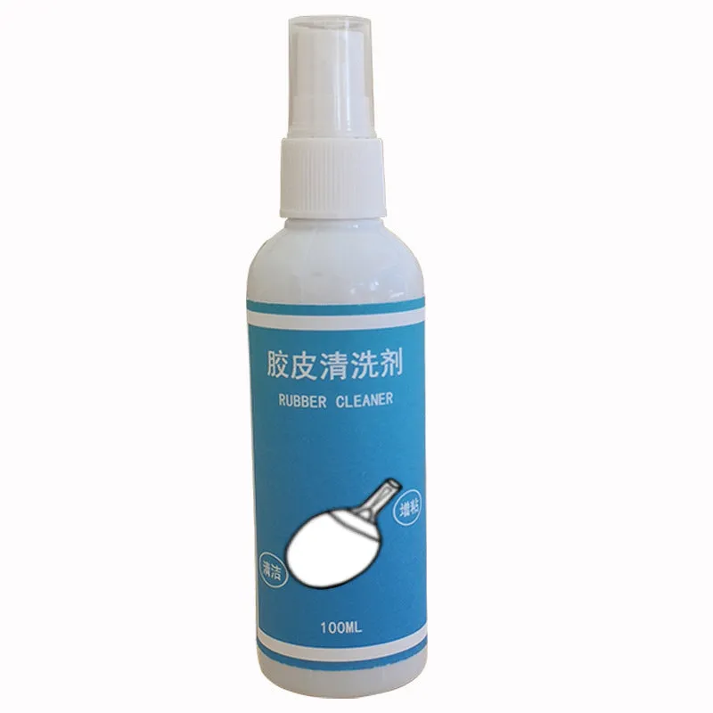 Table tennis racket care kit with sponge mop, rubber cleaning agent, grip tape, protective film, and edge protection accessories