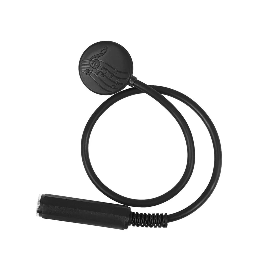 Black universal folk classical wooden guitar pickup clip with 40.7cm length on a guitar