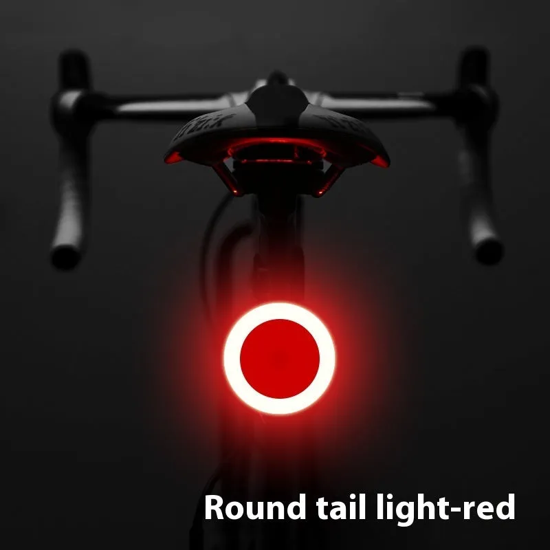 USB rechargeable bicycle taillight with flowing red light mode and creative shape