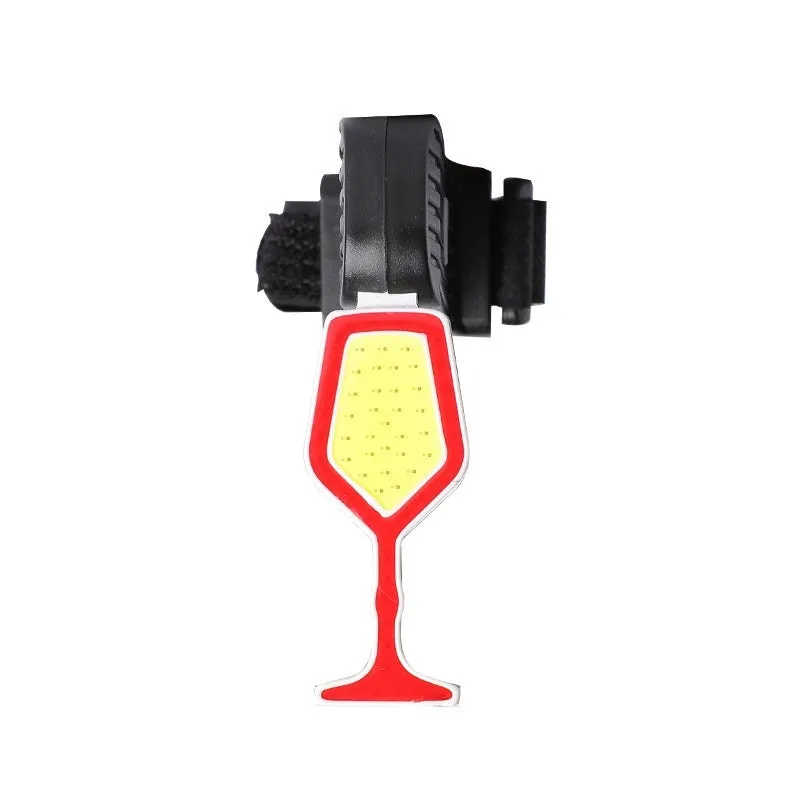 USB rechargeable bicycle taillight with flowing red light mode and creative shape