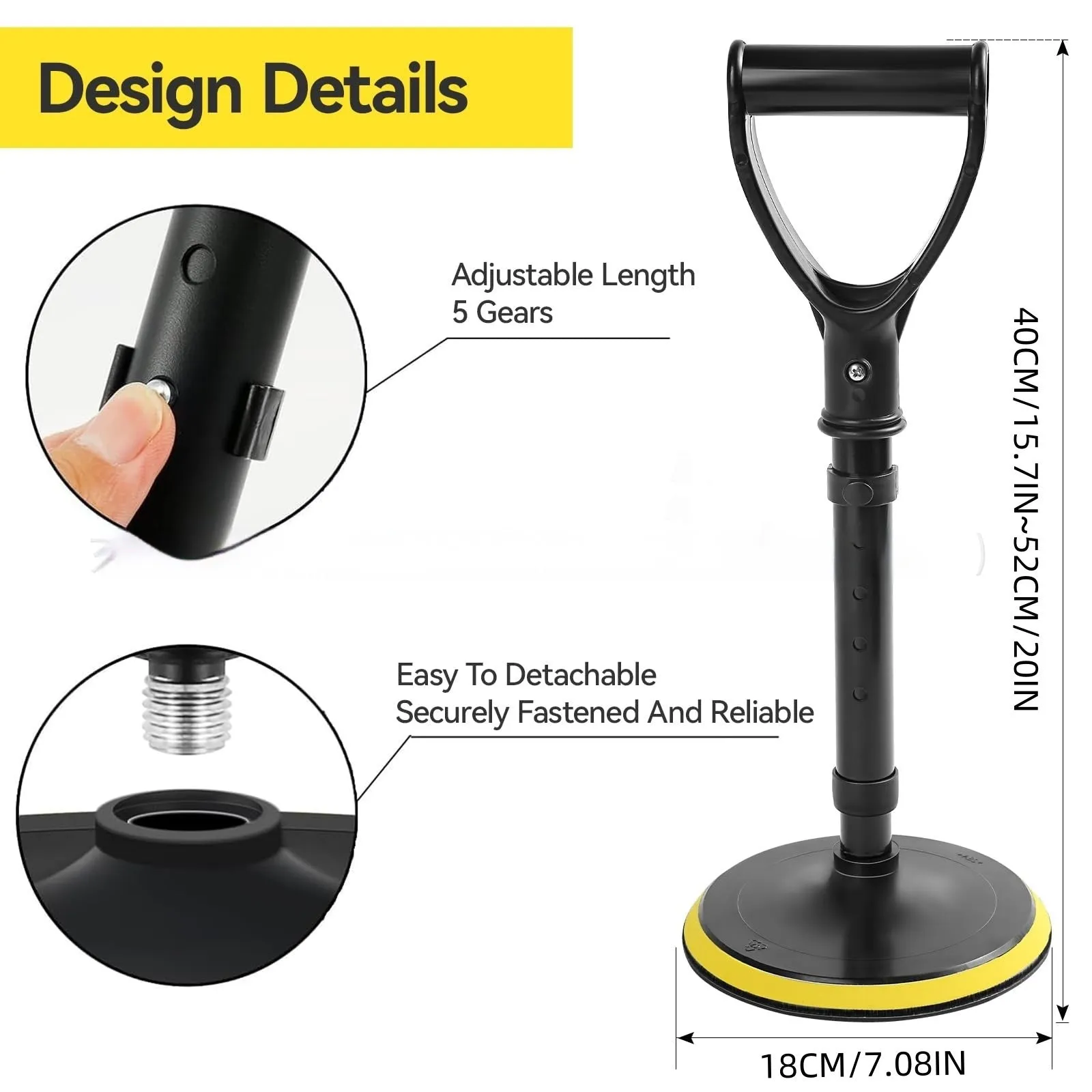 Aluminium alloy standing aid for old man stand up and anti-fall support, ordinary style