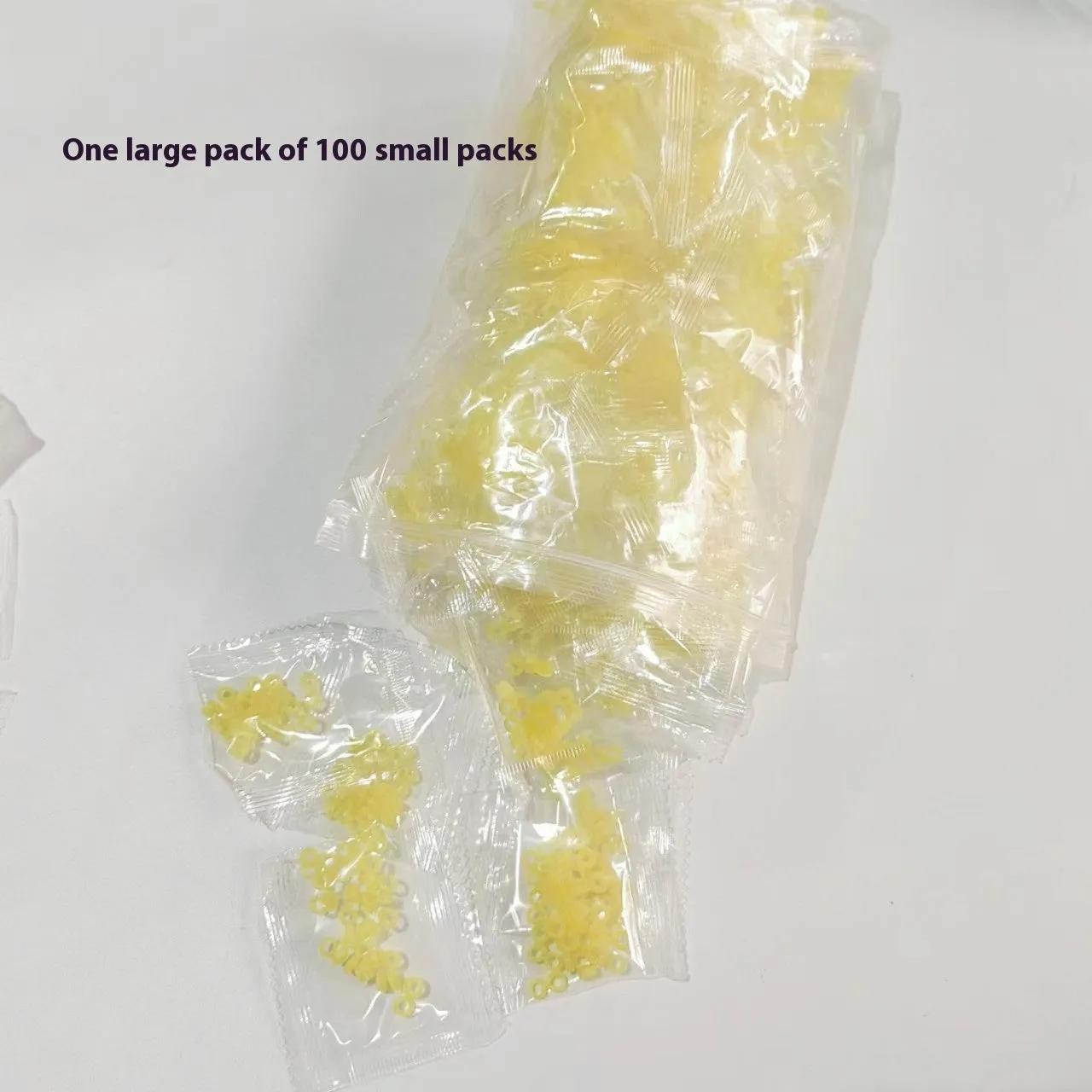 Bagged rubber bands for fishing bait fastening red worm earthworm 100 packets