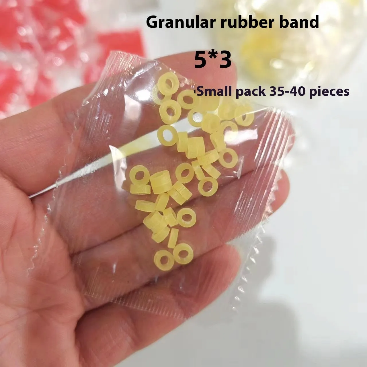 Bagged rubber bands for fishing bait fastening red worm earthworm 100 packets