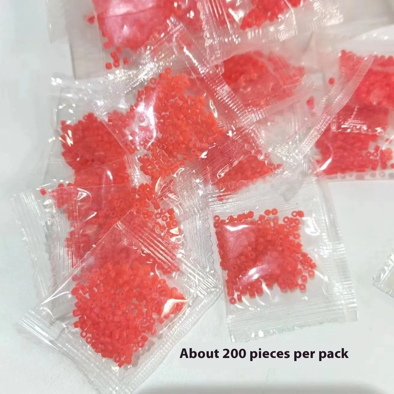 Bagged rubber bands for fishing bait fastening red worm earthworm 100 packets