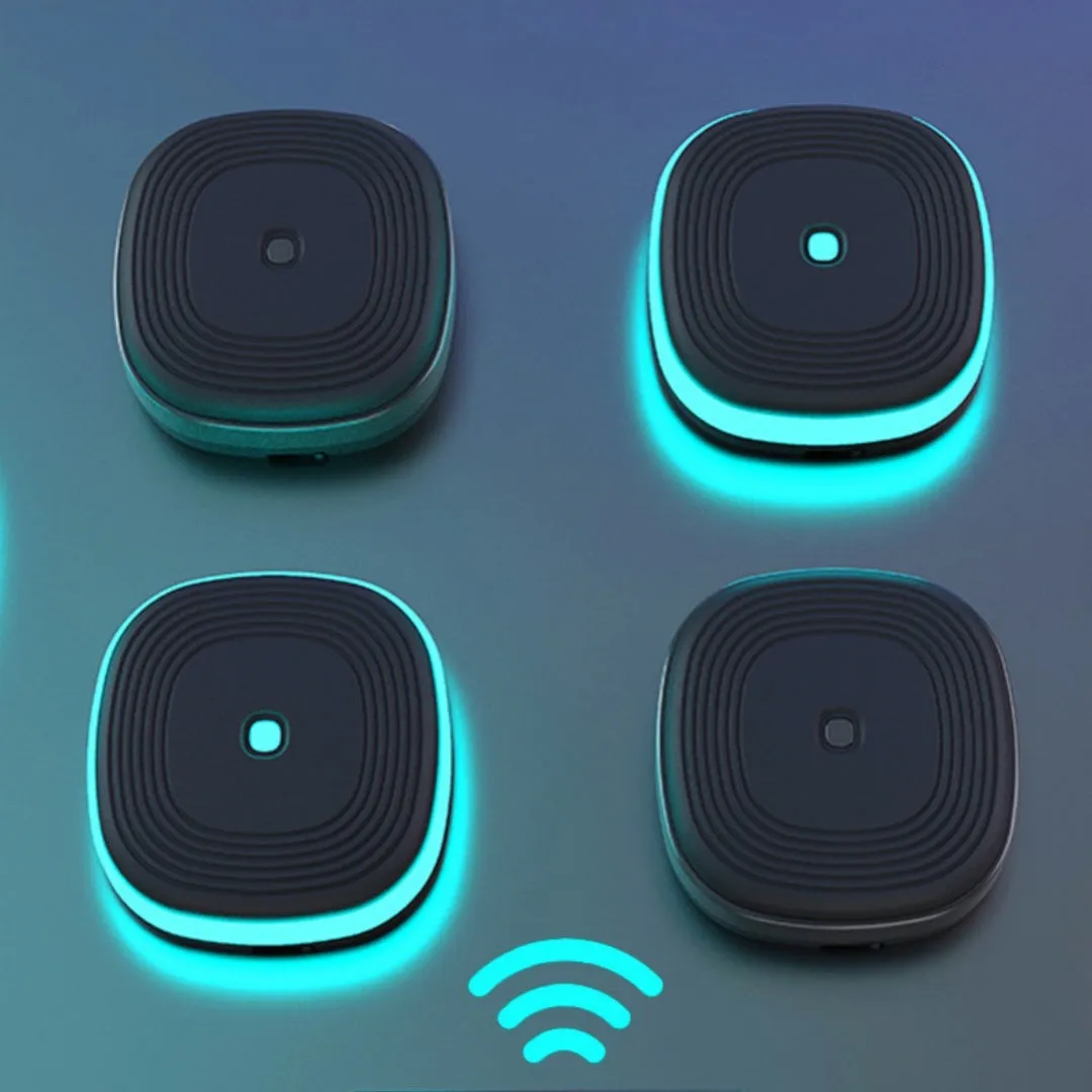 Home Smart Split Bluetooth Music Boxing Target in black with hanging design, 6 targets configuration shown