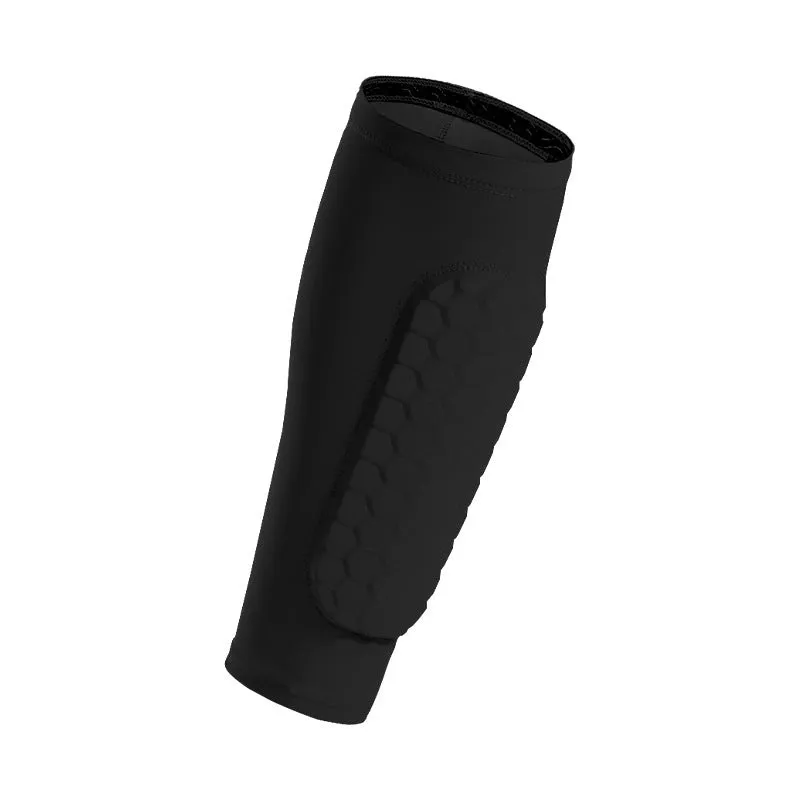 Men's thin Lycra joint protective knee sleeve in black, side view, for running and fitness
