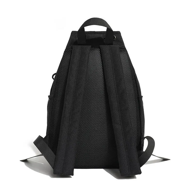 Large capacity waterproof canvas badminton bag for outdoor sports, black colour, free size design
