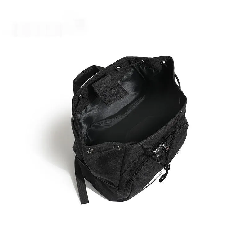 Large capacity waterproof canvas badminton bag for outdoor sports, black colour, free size design