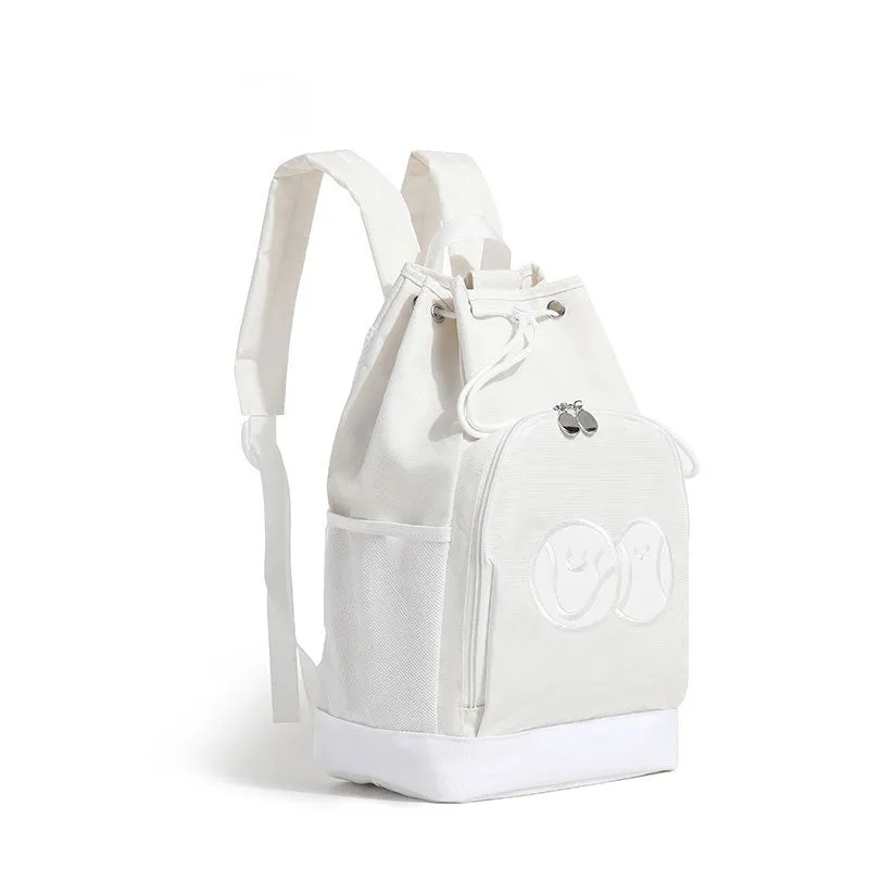 Large capacity waterproof canvas badminton bag for outdoor sports, black colour, free size design