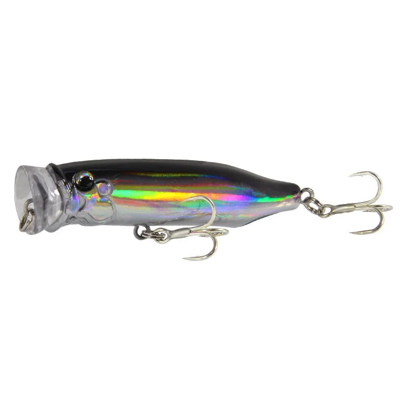 Floating simulation fake bait freshwater fishing lure in multiple colours on surface