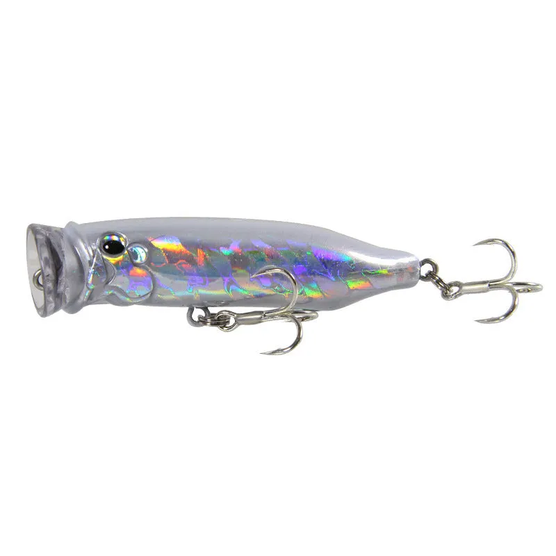 Floating simulation fake bait freshwater fishing lure in multiple colours on surface