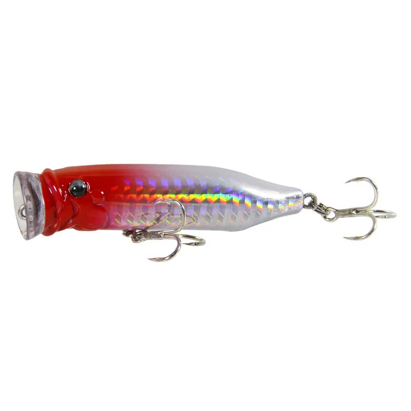 Floating simulation fake bait freshwater fishing lure in multiple colours on surface