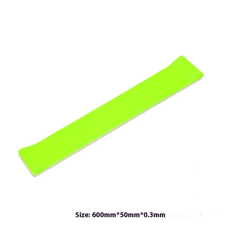 Silicone yoga tension strap in multiple colours with 600mm length and 50mm width on white background